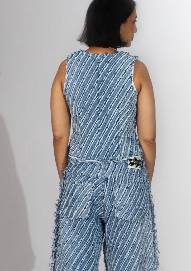 jacquard woven denim jeans by kelly konings
