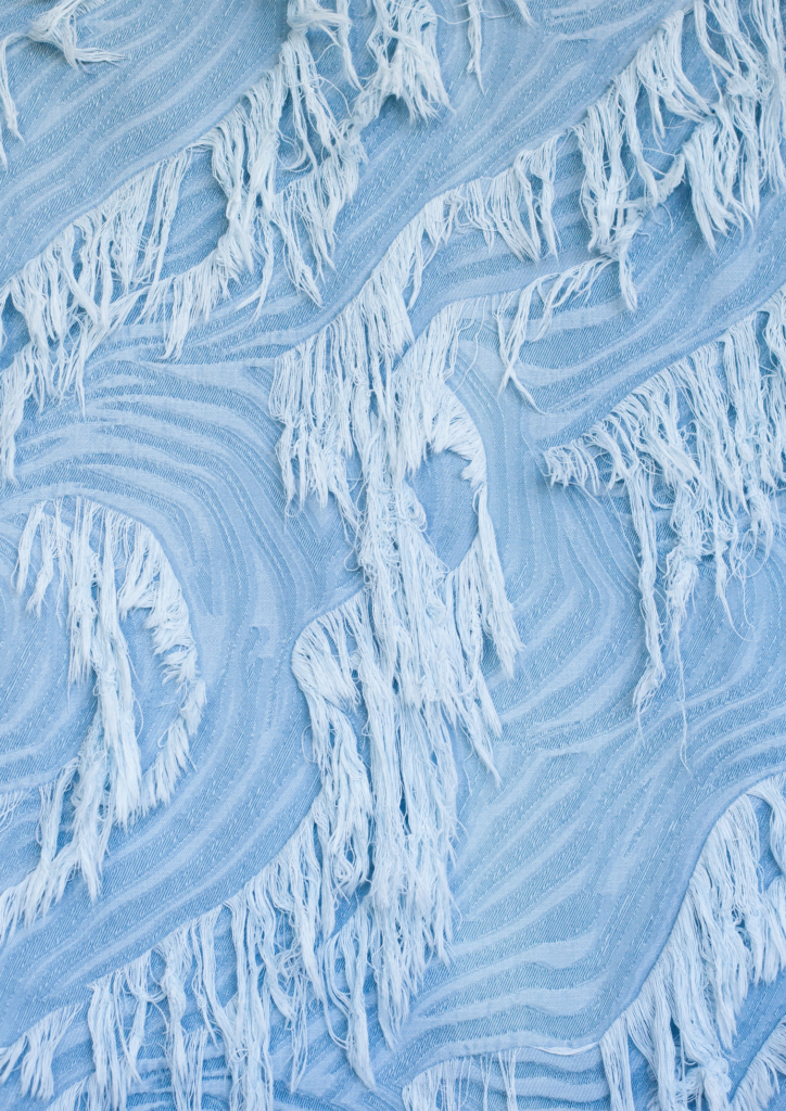 jacquard woven denim textile for jeans by denim mill 496fabriclab and kelly konings